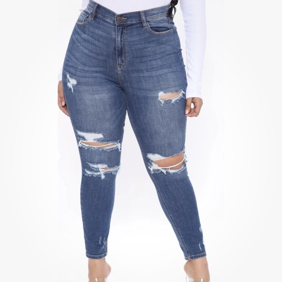 Fashion Nova Don’t Believe It Skinny Jeans Size 2X - Picture 2 of 4